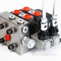 Operar manualmente a válvula de seção hidráulica DCV60